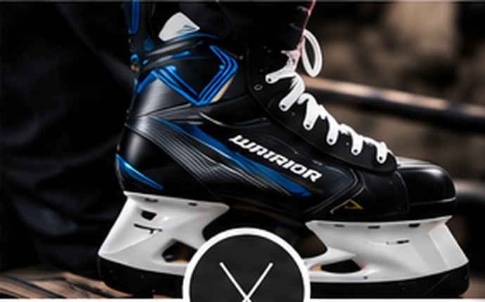 Hockey skate on ice